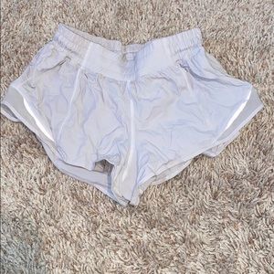 White Lululemon shorts